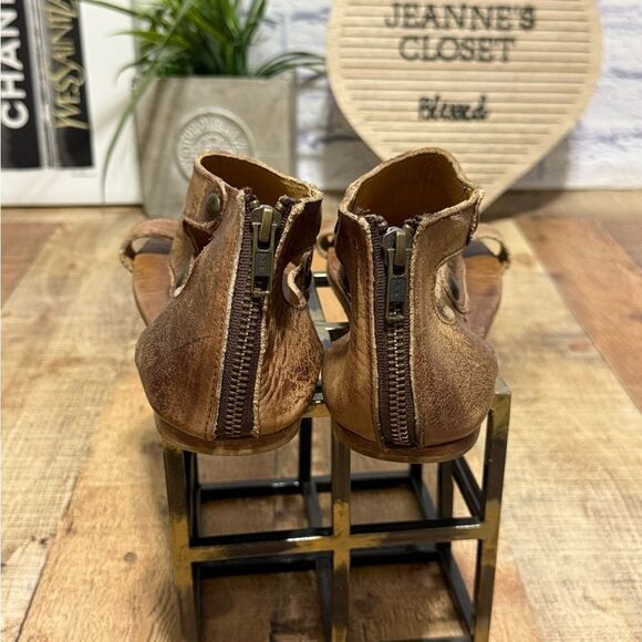 Bed Stu Soto tan rustic Brown Leather Sandals 10 - Picture 6 of 11